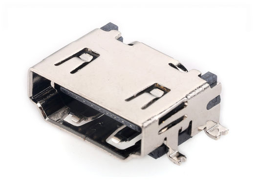 أفقي HDMI PCB Socket أنثى SMT النوع A موصل 10000 دورة