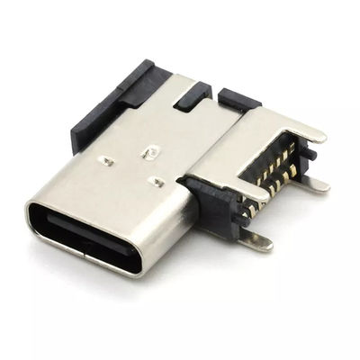 تستقيم الجانب USB 3.1 نوع C موصلات مقبس أنثى 16Pin