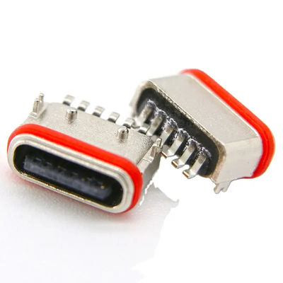 جودة  Female Horizontal SMT 6 Pin Connector USB3.0 USB3.1 For Charging مصنع