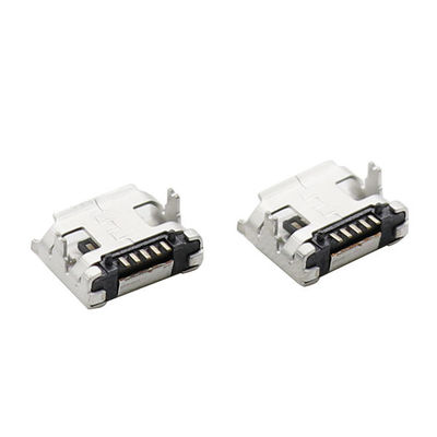 جودة  LCP Plastic Magnetic Micro USB Connectors Type B 5 Pin With Flange مصنع