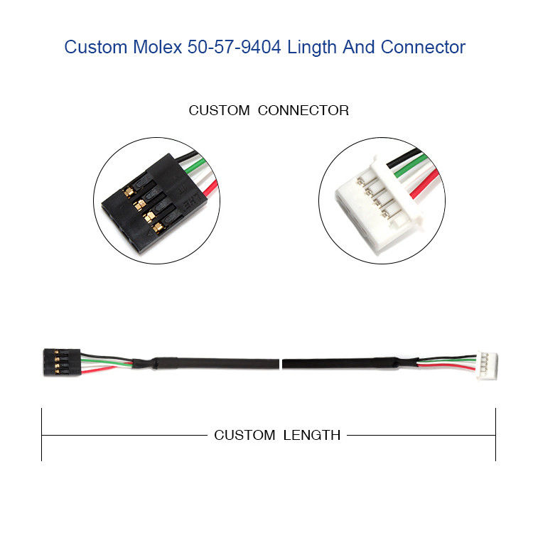 موليكس 50-57-9404 سلك مخصص مع موصل SL 2.54mm 4 Way 70066