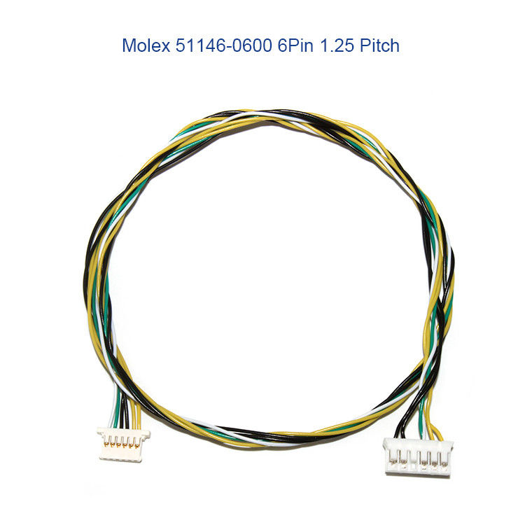 5P 6P تسخير الأسلاك الكهربائية موليكس 51146 1.25 مم مع A1254 SMD الإسكان حامل