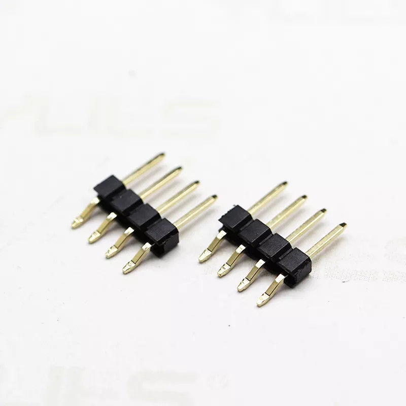 الزاوية اليمنى من البلاستيك SMT منحني صف واحد رأس الدبوس 2.54mm مواضع 2-40 دبوس