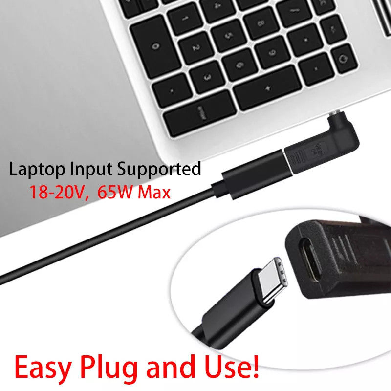 USB Type C أنثى إلى DC 5525 ذكر محول PD شرك محاكاة ساخرة الزناد التوصيل جاك