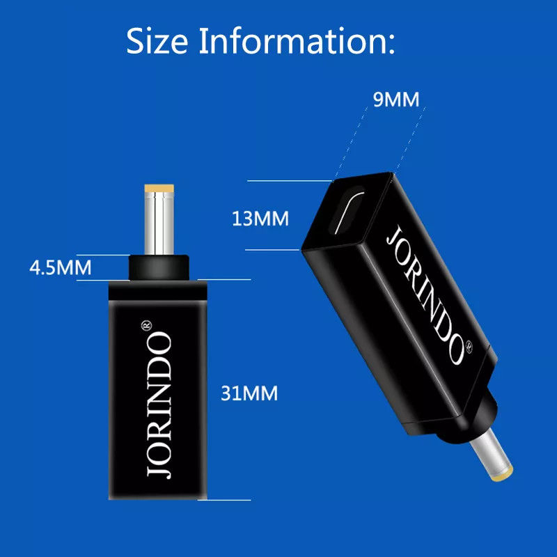 100W USB من النوع C أنثى إلى DC 5.5x2.5mm ذكر PD موصل سريع الشحن