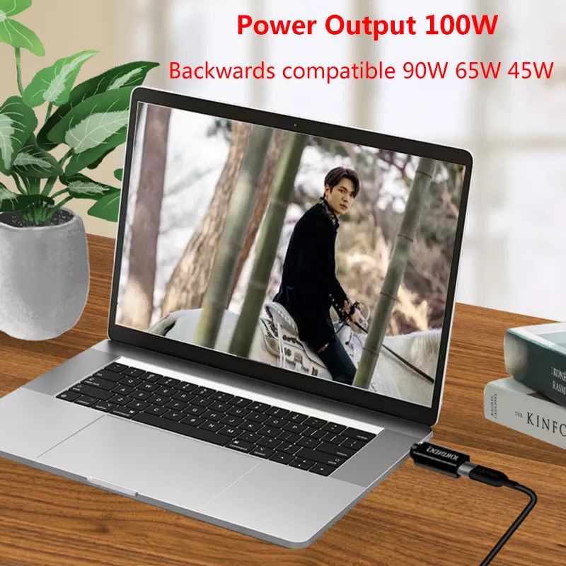 100W USB من النوع C أنثى إلى DC 5.5x2.5mm ذكر PD موصل سريع الشحن
