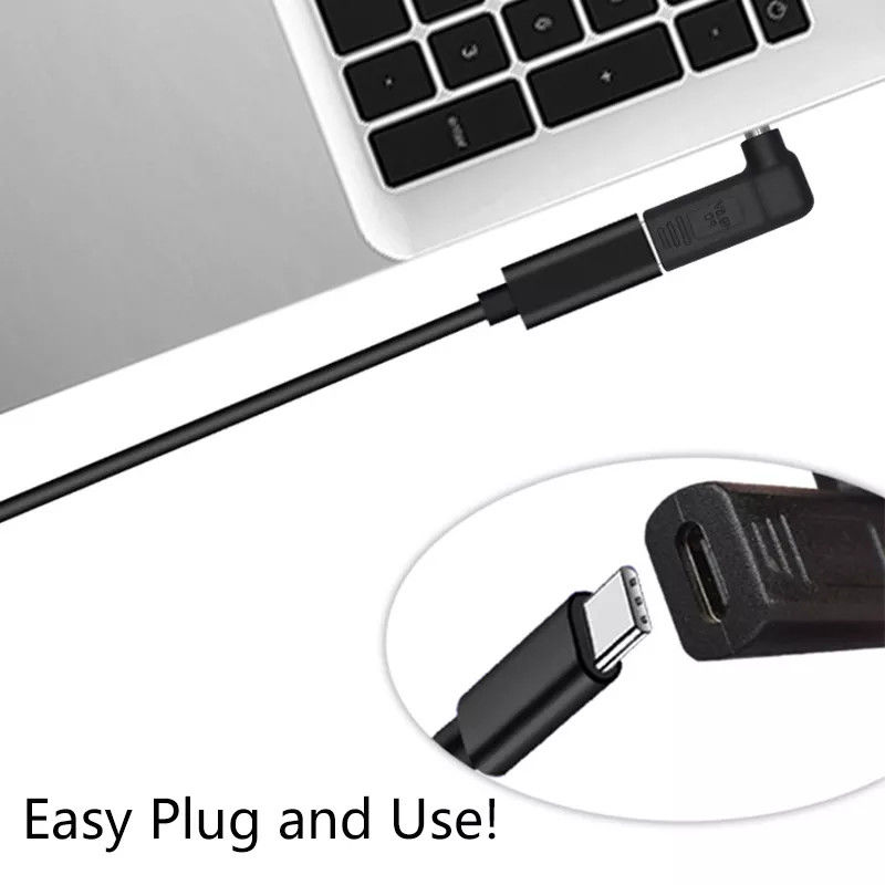 100W USB من النوع C أنثى إلى DC 5.5x2.5mm ذكر PD موصل سريع الشحن