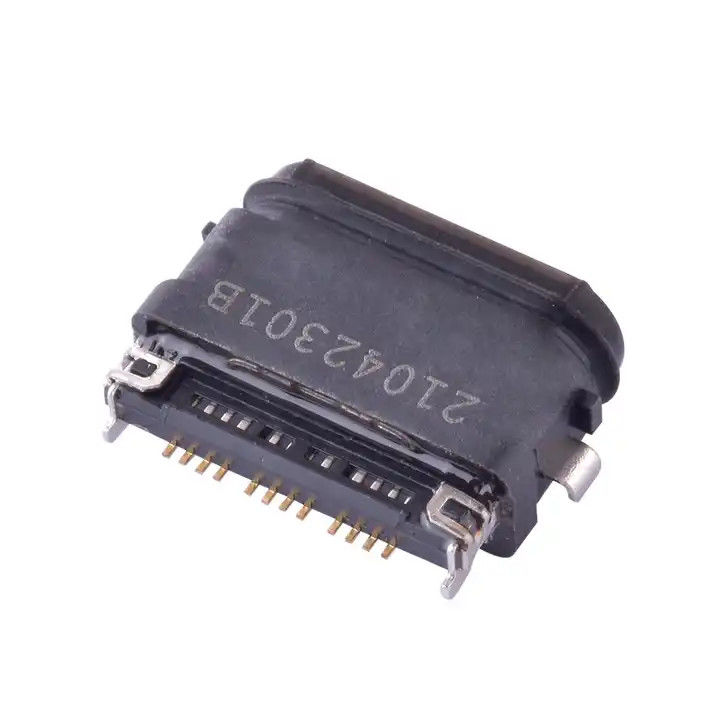 USB4.0 24Pin Type C Connectors مقاوم للماء IPX8 SMT وسط الصعود 0.4mm