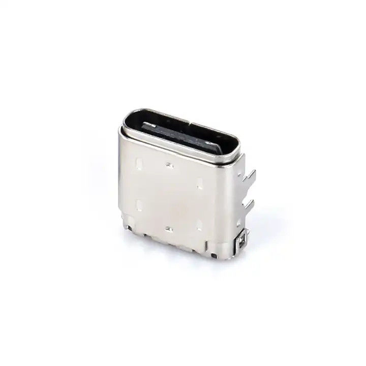 24 دبوس USB من نوع C وصلة إناثية DIP + SMT 3.4 وصلة الأمامية والبلاك الخلفي للكابل الشحن