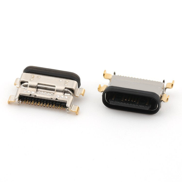 USB C 16Pin Type C Connector الإناثية منتصف الصعود 1.13mm IPX8 مقاوم للماء مع LIM