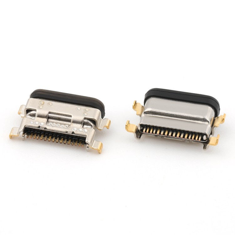 USB C 16Pin Type C Connector الإناثية منتصف الصعود 1.13mm IPX8 مقاوم للماء مع LIM