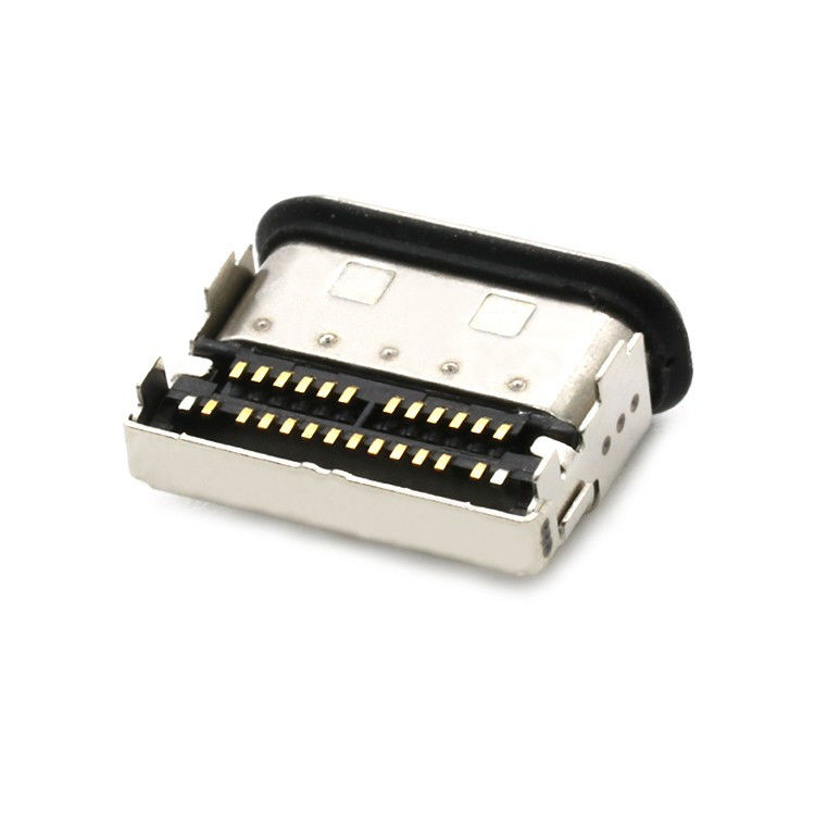 IP68 24Pin عازل المياه USB النوع C المقبس الإناث 2 صف SMT