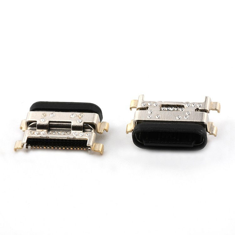 مغرق 1.13mm 16Pin IPX8 عازل المياه USB نوع C ربط المقبس الأنثوي