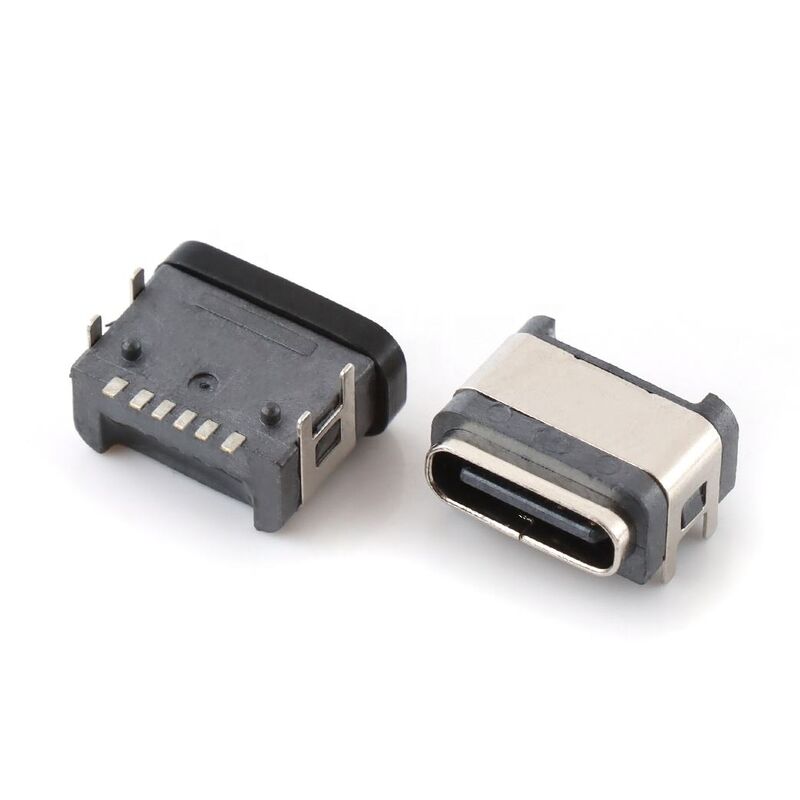 عازل المياه غطاء USB رابط 6pin إمرأة الزاوية اليمنى عازل المياه نوع-ج