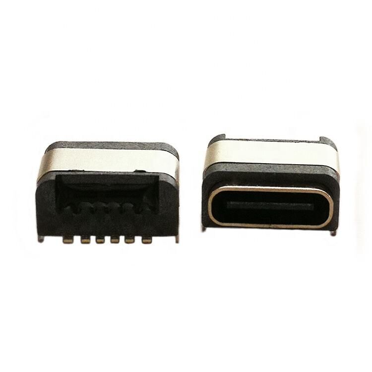 موصل USB مقاوم للماء IP67، موصل USB من النوع C أنثى بـ 6 سنون، تثبيت سطحي أفقي