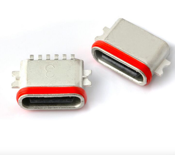 مصنع احترافي لموصل USB Type C 6P SMT بالكامل مقاوم للماء IP67 USB 3.1 SMD