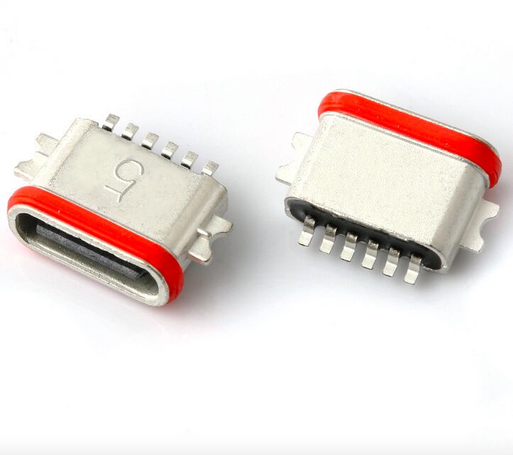 مصنع احترافي لموصل USB Type C 6P SMT بالكامل مقاوم للماء IP67 USB 3.1 SMD