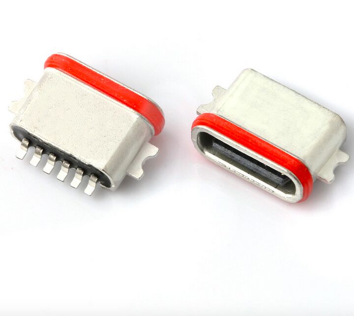 مصنع احترافي لموصل USB Type C 6P SMT بالكامل مقاوم للماء IP67 USB 3.1 SMD