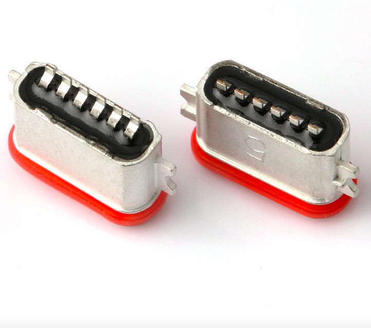 مصنع احترافي لموصل USB Type C 6P SMT بالكامل مقاوم للماء IP67 USB 3.1 SMD