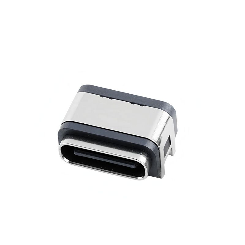 موصل أنثى من النوع C بـ 16 سنًا، تثبيت أفقي SMT، موصل USB مقاوم للماء 5A 20V