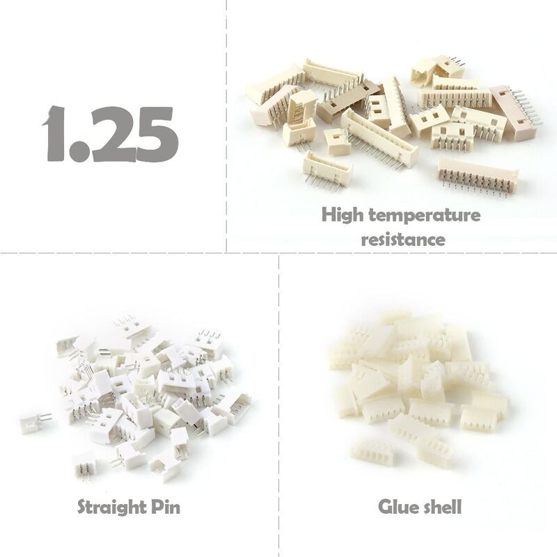 وصلة الوافر 1.25mm Pitch 2-16 Pin Dip Right Angl Jst سلك إلى جهاز توصيل