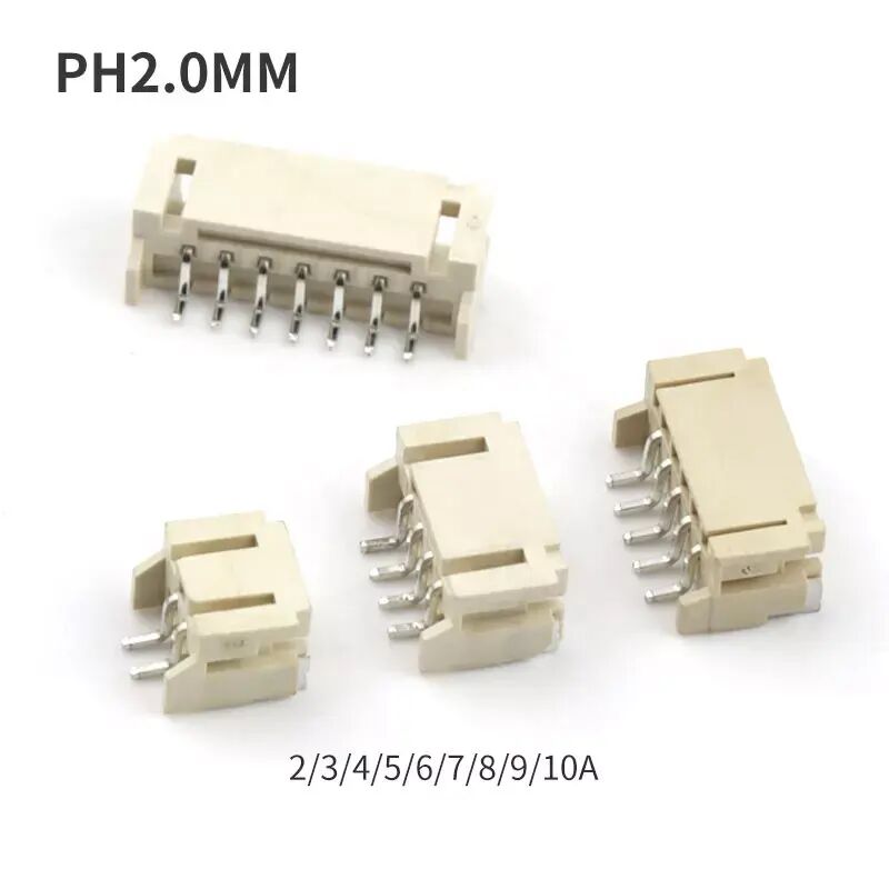 سلك إلى لوحة موصل SMD PH 2.0 مم 6 دبابيس SMT موصل رقاقة عمودي مع غطاء