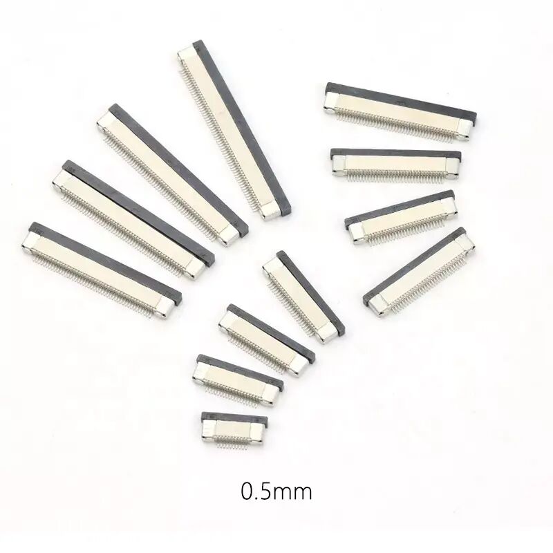 موصل FPC 0.5 مم الملعب أفقي SMT نوع قلاب علوي علوي سفلي سفلي سفلي 4-60 دبوس