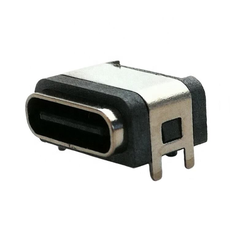 موصل USB مقاوم للماء IP67، موصل USB من النوع C أنثى بـ 6 سنون، تثبيت سطحي أفقي
