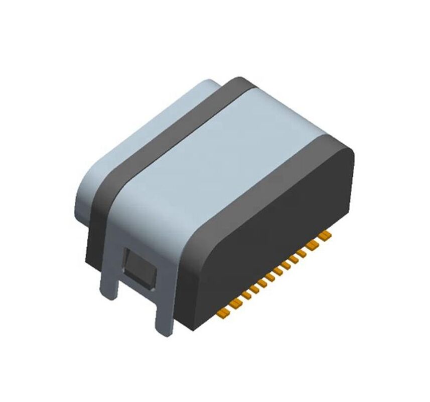 16pin USB عقدة إناثية مقاومة للماء نوع-س سوكت SMT IPX7