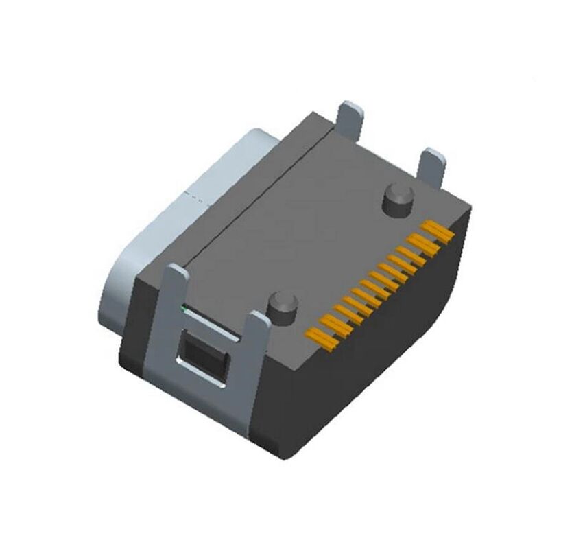 16pin USB عقدة إناثية مقاومة للماء نوع-س سوكت SMT IPX7