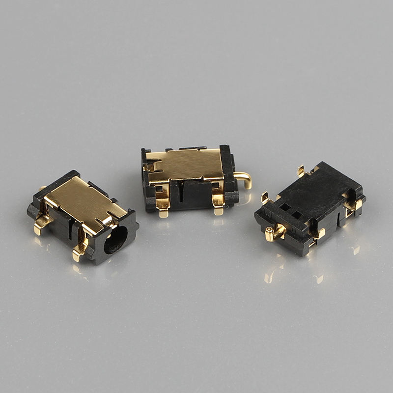 5 دبوس DC-058-1.3mm DIP النحاس الاتصال النايلون الإسكان DC محول الطاقة التوصيل أنثى جاك