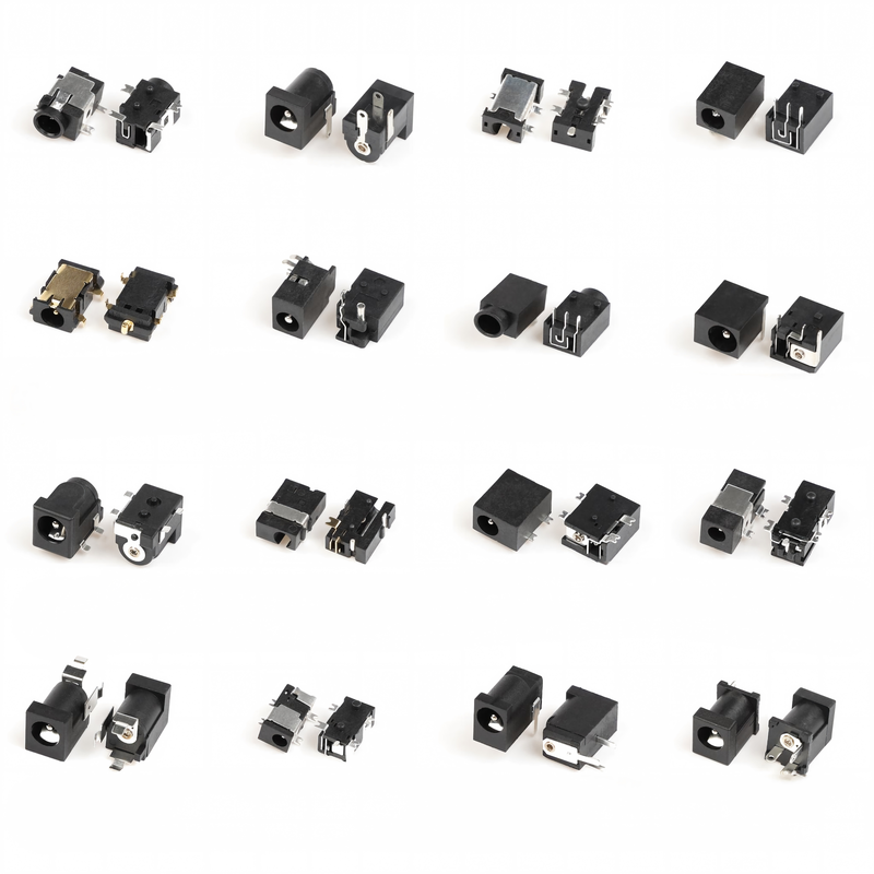 4-البين SMT SMD 1.3mm أسود الفوسفور البرونز 12V 1A DC نساء الصوت الفيديو جاك المقبس نايلون المنزل الزاوية اليمنى الموصلات