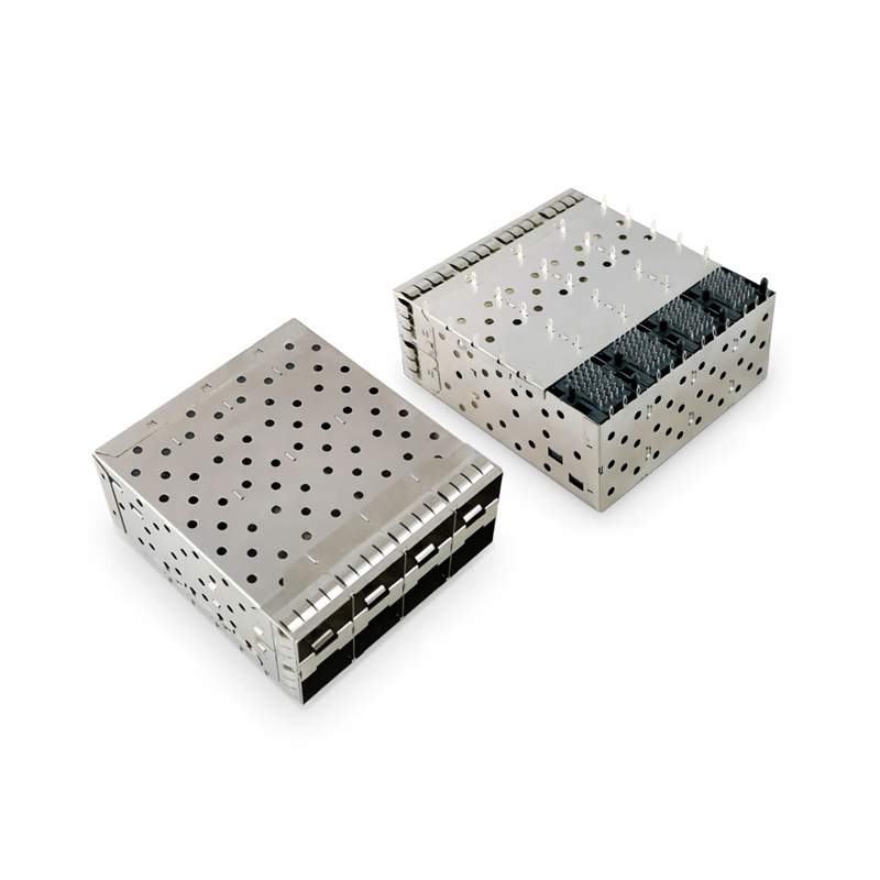 8-الموانئ 160pin SFP + Press-Fit Small-form-factor Pluggable (SFP +) اتصالات مصفوفة تكوين 2x4 Port W / o Light Model