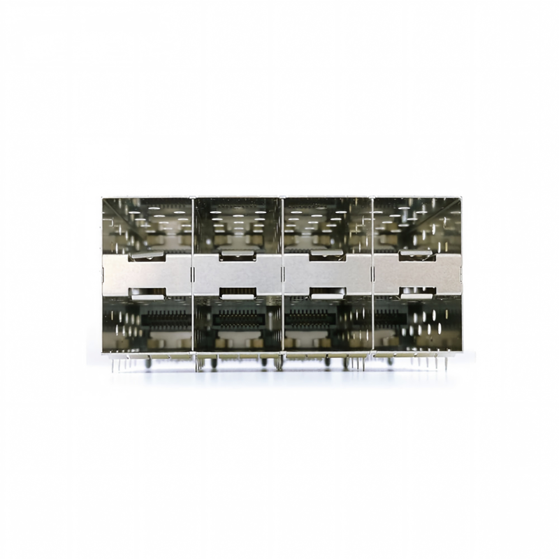 8-الموانئ 160pin SFP + Press-Fit Small-form-factor Pluggable (SFP +) اتصالات مصفوفة تكوين 2x4 Port W / o Light Model