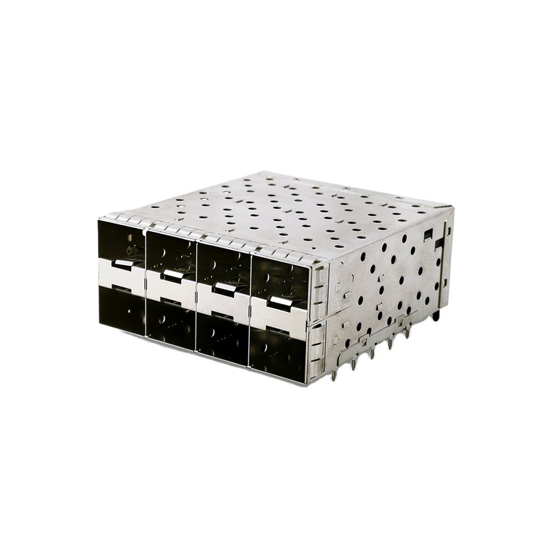 8-الموانئ 160pin SFP + Press-Fit Small-form-factor Pluggable (SFP +) اتصالات مصفوفة تكوين 2x4 Port W / o Light Model