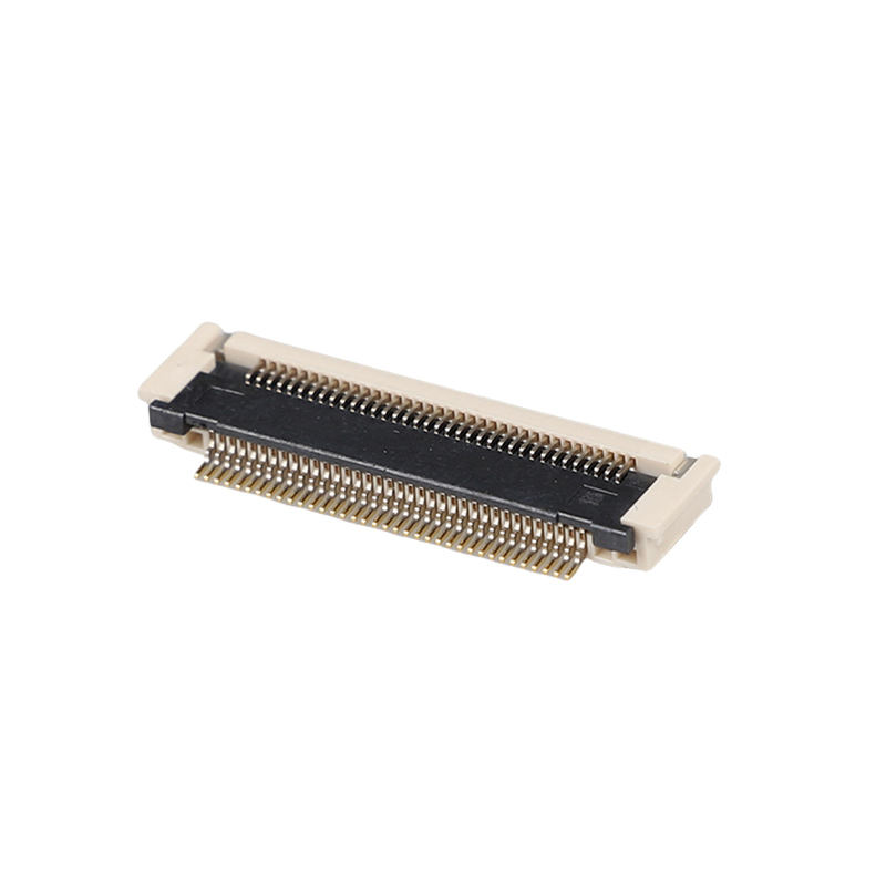 مطلية بالذهب 0.5 مم الملعب FPCFFC موصل 2.7H بعد الضغط الأفقي SMD 10-68Pin 50V 0.5A