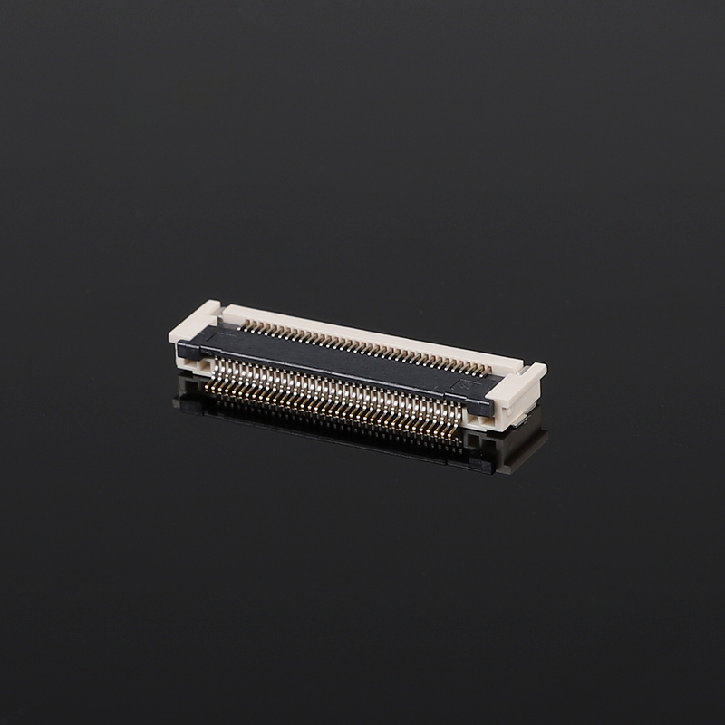 مطلية بالذهب 0.5 مم الملعب FPCFFC موصل 2.7H بعد الضغط الأفقي SMD 10-68Pin 50V 0.5A