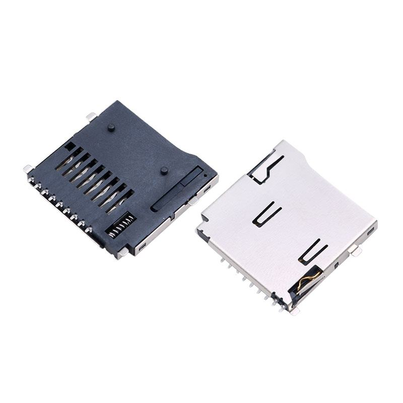 8-البين ميكرو SD / TF بطاقة سوكيت Molex 472192001 بديل H1.8mm رفع الغطاء (المفصل)