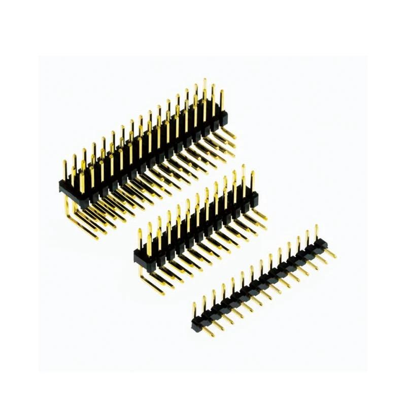 موصل رأس أنثى مزدوج الصف بمسافة 2.54 مم 2x2-15 دبوس مادة PBT AWG#24-#28