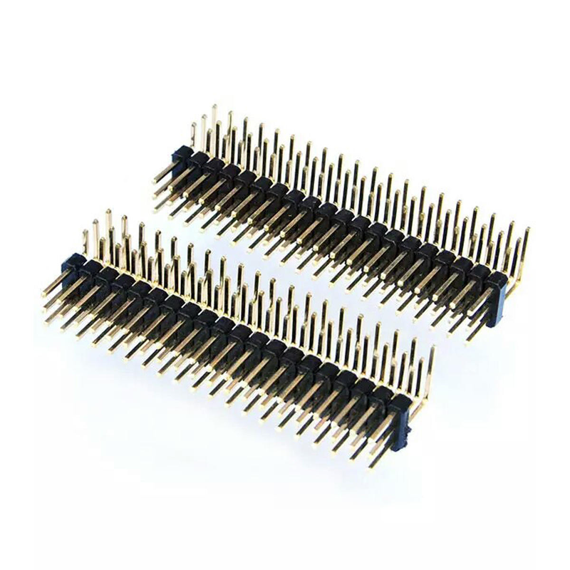 رأس دبوس PCB 1.0mm خط مزدوج منحني دبوس SMT 180 درجة 90 درجة PBT المواد الفوسفور البرونز الاتصالات دبوس الطول قابلة للتخصيص