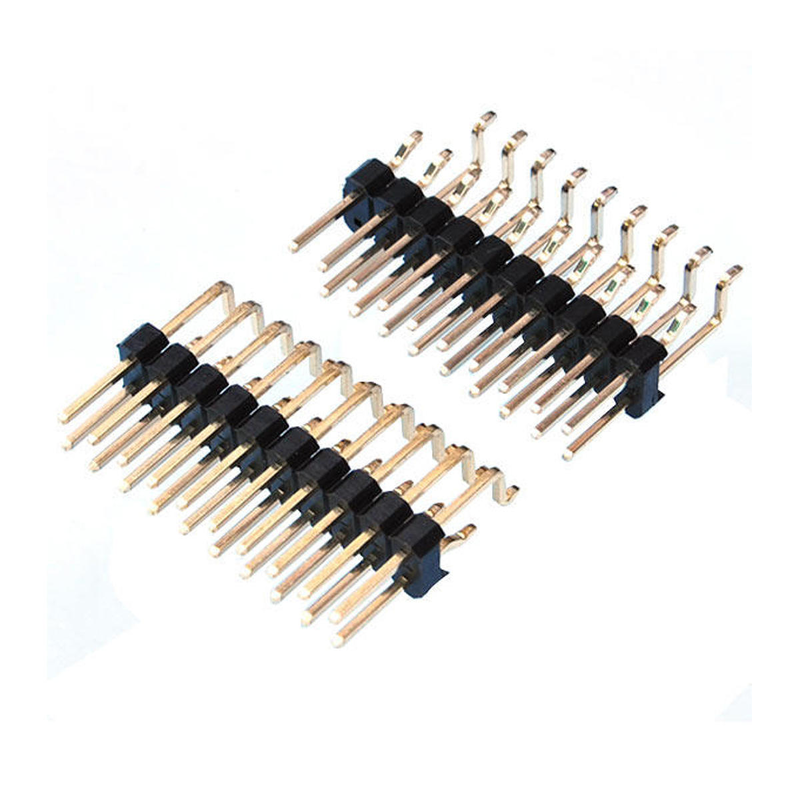 رأس دبوس PCB 1.0mm خط مزدوج منحني دبوس SMT 180 درجة 90 درجة PBT المواد الفوسفور البرونز الاتصالات دبوس الطول قابلة للتخصيص