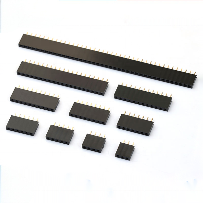 2mm 2pin ربط رأس الدبوس الإناثي العمودي DIP صف واحد 1 * 2P ربط رأس الدبوس الإناث 2.0mm