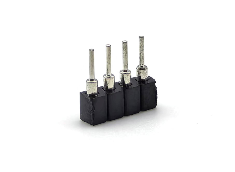 2.54mm Pitch DIN النحاس الإناث المستديرة رأس الاتصال PPS المنزل H3.0mm 1 * 4P لPCBA