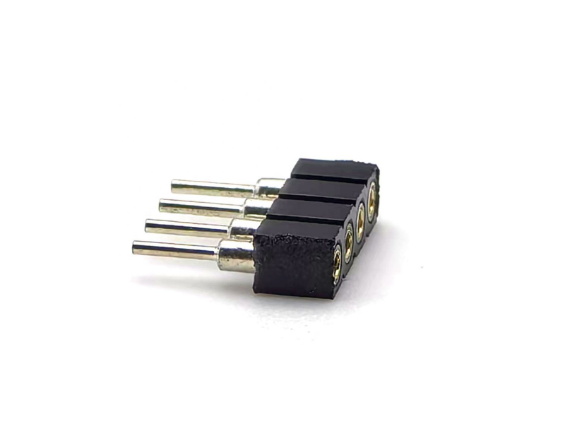 2.54mm Pitch DIN النحاس الإناث المستديرة رأس الاتصال PPS المنزل H3.0mm 1 * 4P لPCBA