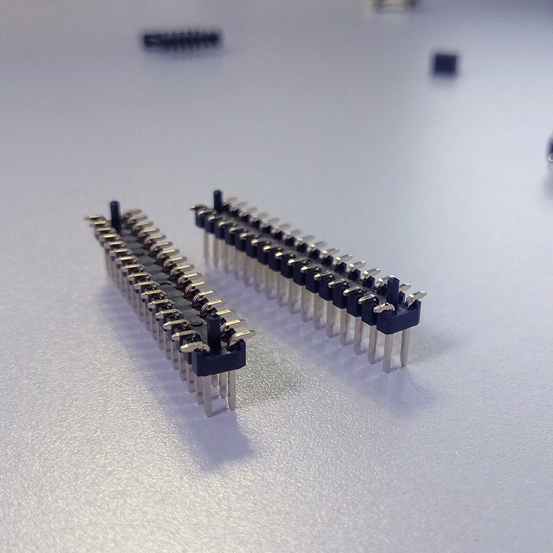 صف مزدوج 1.27mm الملعب SMT دبوس Header موصلs 40 دبوس Female Header