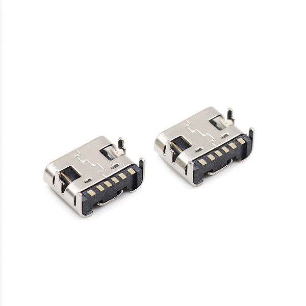 موصلات مجهري USB من النوع C 6 دبوس SMD 3.1 مم أنثى SMT