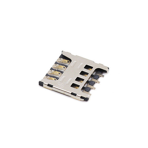 LCP 8 دبوس مجهري SIM بطاقة Socket موصل دفع سحب H1.8mm 5000 دورة المتانة