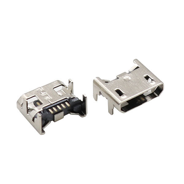 UL94V-0 مايكرو USB موصلات 5 دبوس أرجل مقبس أنثى إدراج لوحة جاك المقعد