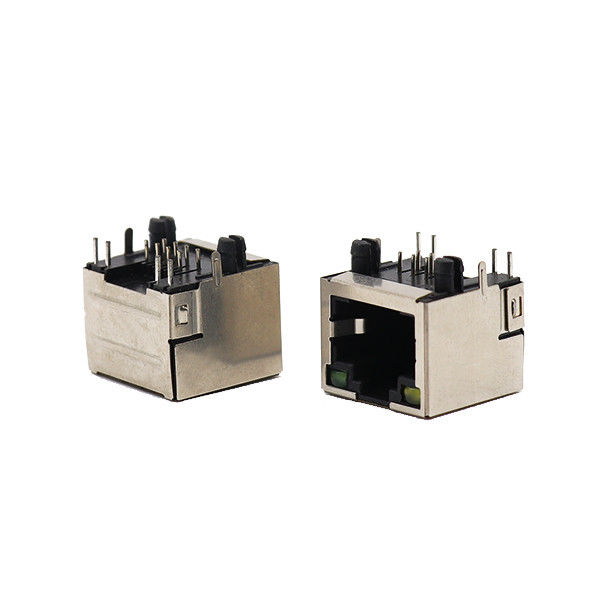 1x1 منفذ محمية أنثى جاك 8P8C RJ45 موصل مع LED وحدات جاك