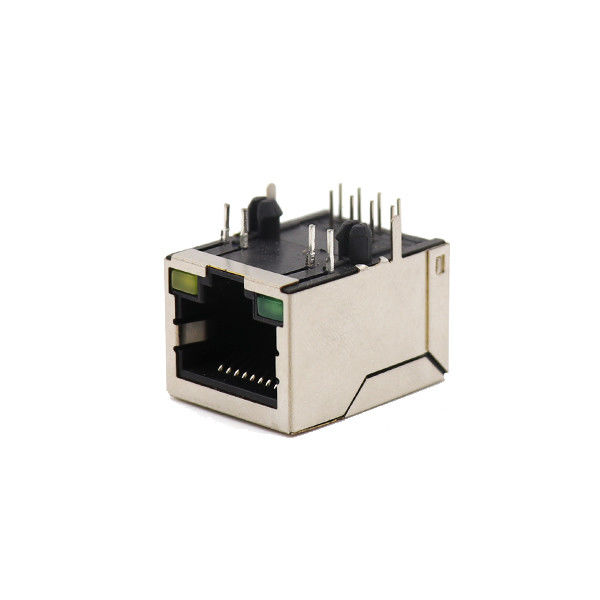 1x1 منفذ محمية أنثى جاك 8P8C RJ45 موصل مع LED وحدات جاك